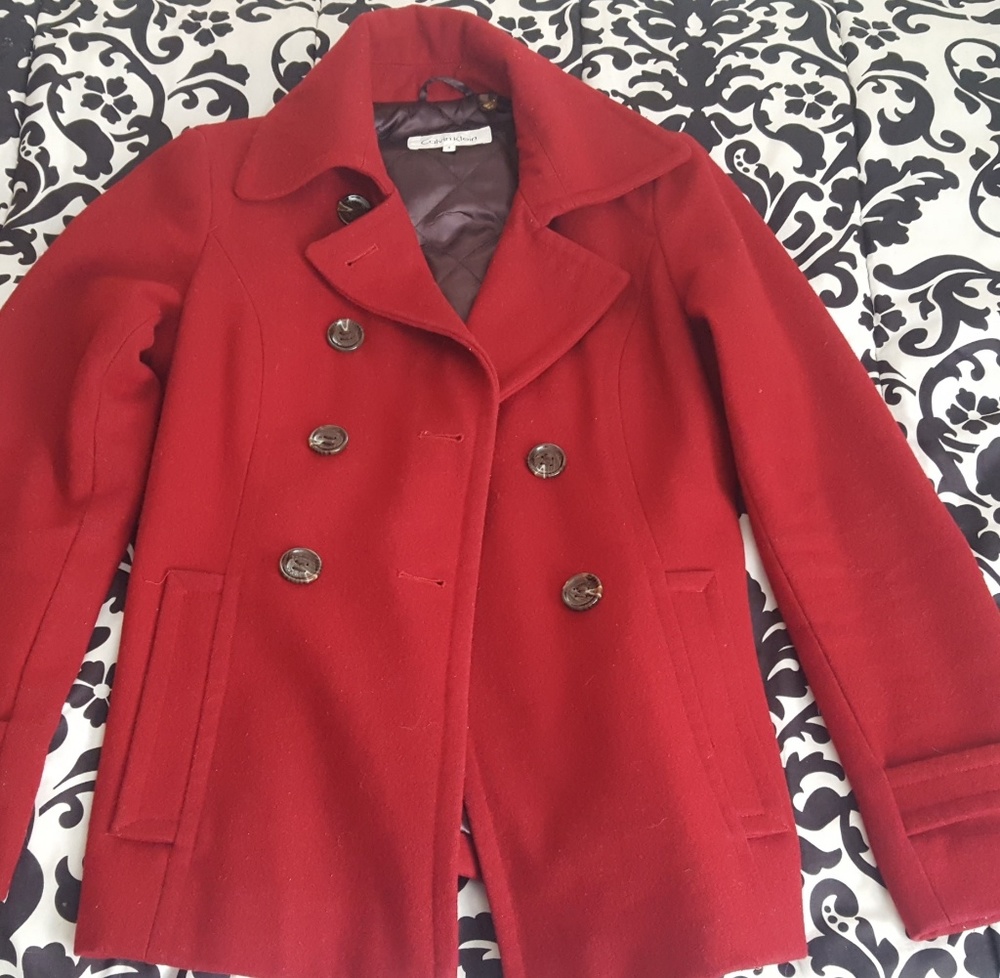 Calvin Klein wool Peacoat jacket SZ 4
